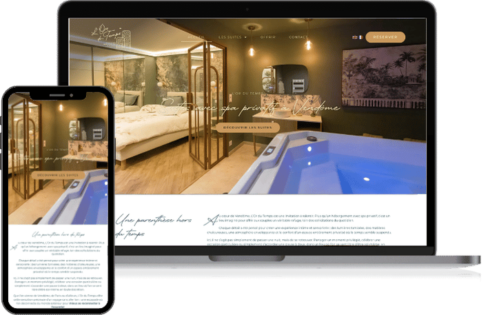 Le site de L'Or du Temps, suites sensorielles à Vendôme